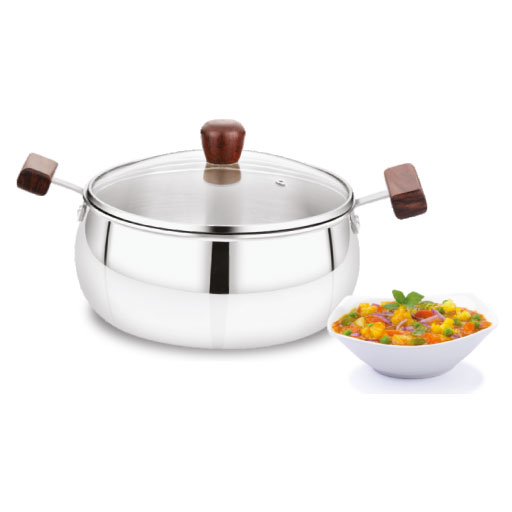 TRIPLY HANDI With Glass Lid