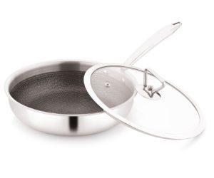 TRIPLY HONEY COMB FRY PAN WITH GLASS LID (Pro Series)