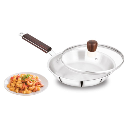 TRIPLY FRY PAN With Glass Lid